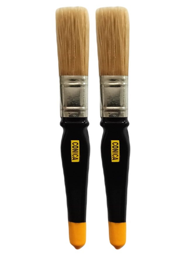 Conica 12mm (1/2 inch) Paint Brush, Imported Bristle Paint Brush for All Types of Paints Such as Oil Tempera Watercolor etc. - Image 1